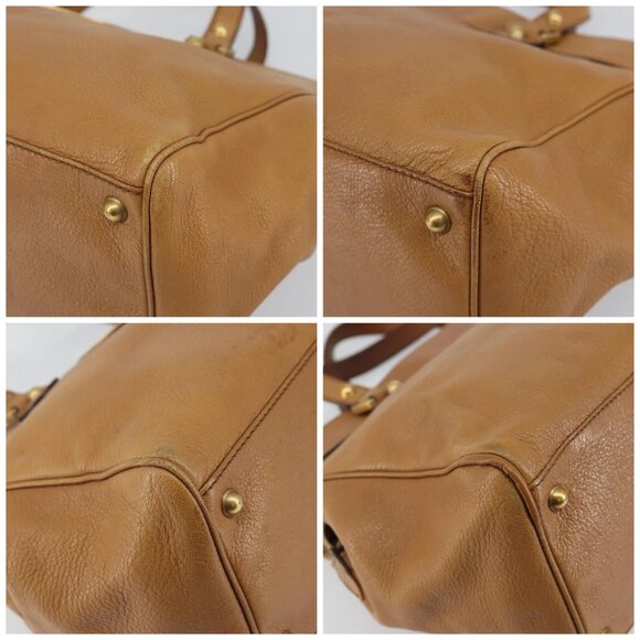 GUCCI Hand Bag Leather Beige Gold 121551 Auth 144406 - Picture 14 of 16